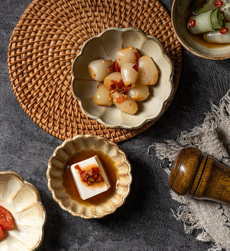 Rustic ceramic condiment dish